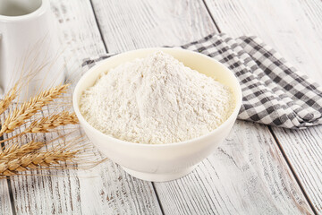 Wheat flour heap for bake