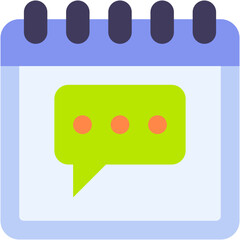 Vector Icon hat, Calendar, Time And Date, Event, Message