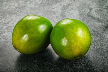 Two ripe green exotic avocado fruit
