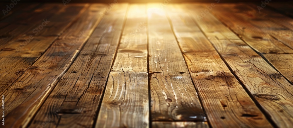 Aufkleber background of a wooden table with copy space image.