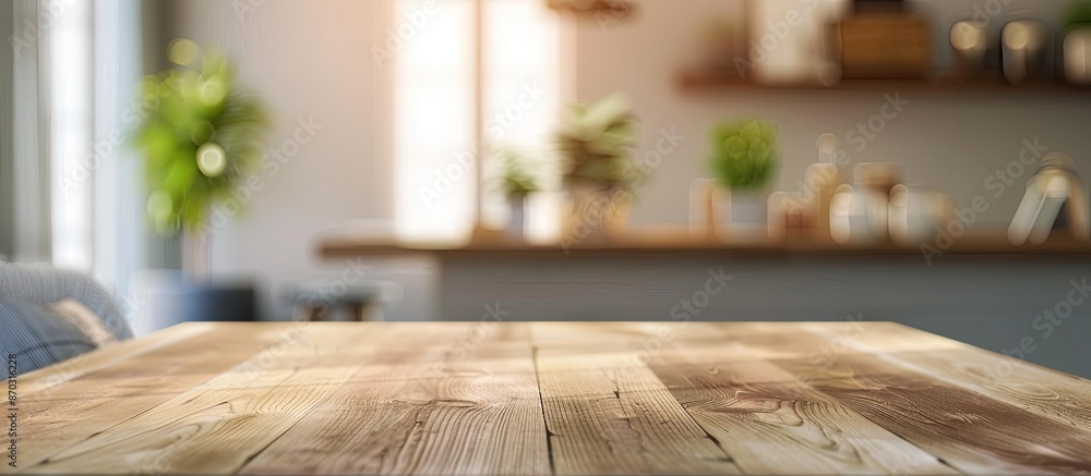 Poster Blur image dining room. with copy space image. Place for adding text or design