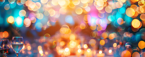A blurred shining background with people at a party, creating a festive and lively atmosphere. Suitable for articles, blogs, and advertisements related to nightlife, celebrations,...