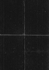 Fototapeta premium Old Rough Dirty Black Scratch Dust Grunge Black Distressed Noise Grain Overlay Texture Background. folded paper