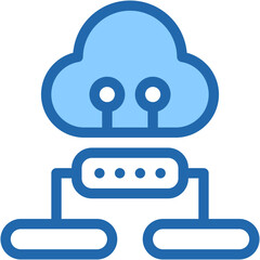 Vector Icon Cloud Computing, Integration, Air Host, Technology, Cloud Data