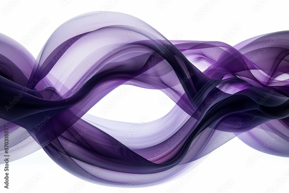 Poster abstract purple waves in a fluid dynamic pattern symbolizing motion creativity and digital art in a 