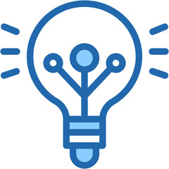 Vector Icon Light Bulb, Electronics, Technology, Innovation, Ai