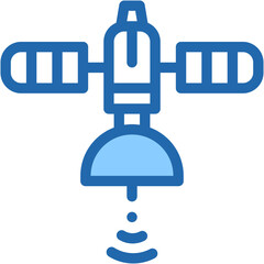 Vector Icon Satellite, Satellite Station, Communication, Electronics, Technology