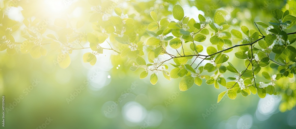 Leinwandbilder blurry photos with bokeh effect under a tree, featuring a fresh and healthy concept in nature, for u