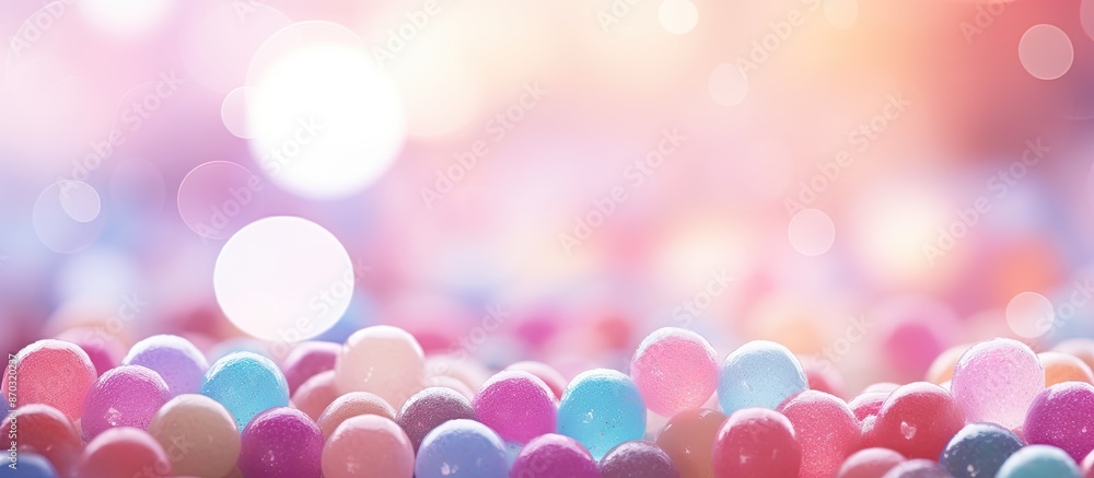 Leinwandbilder An elegant bokeh abstract background from a Candy Bar, suitable for use as a copy space image.