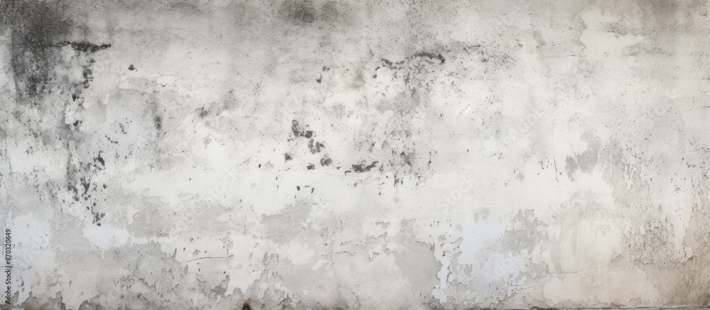 Poster Grungy white and grey concrete wall with a rough surface texture for a background, suitable with copy space image.