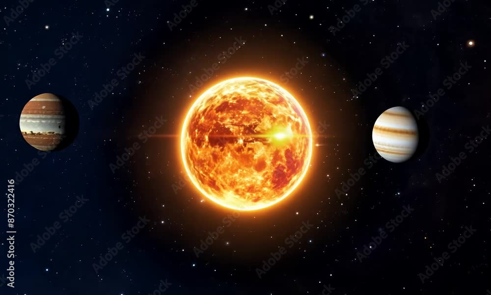 Canvas Prints solar system in the space with stars