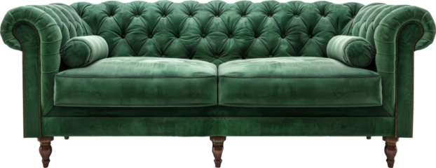 Green couch sofa sticker transparent background PNG clipart