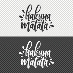 hakuna matata lettering clipart element design