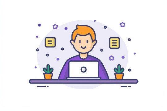 Enthusiastic programmer surrounded by code and software elements showcasing the dynamic world of web development