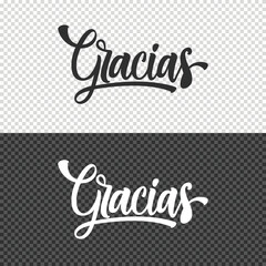 Fototapeta premium gracias lettering clipart element design