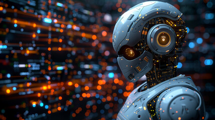 Fototapeta premium Robot AI concept