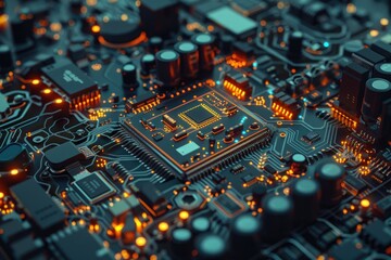 Obraz premium Software Computer Technology Data Hardware Concept