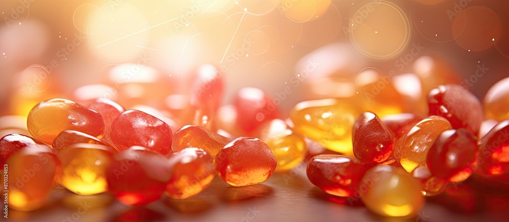 Aufkleber An elegant bokeh abstract background from a Candy Bar, suitable for use as a copy space image.