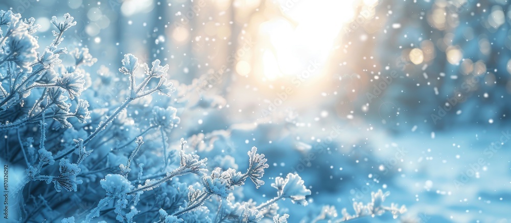 Aufkleber cold day and winter decoration . with copy space image. Place for adding text or design