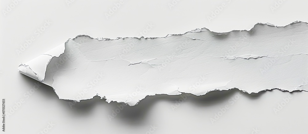 Poster a torn white paper with isolated copy space image on a white background.