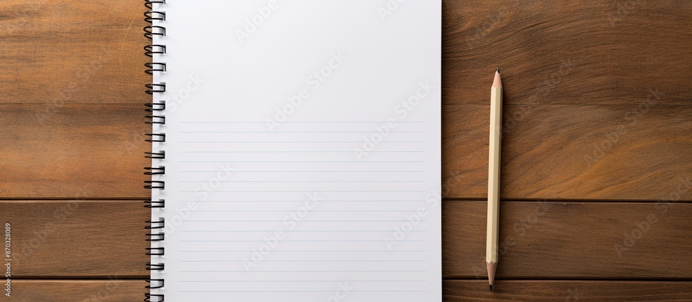 Poster blank notepad and pen, with copy space image.