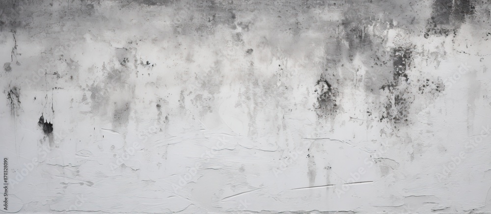 Aufkleber Grungy white and grey concrete wall with a rough surface texture for a background, suitable with copy space image.
