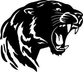 Naklejka premium Panther SVG vector transparent background PNG clipart