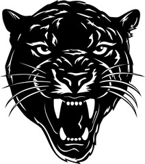 Fototapeta premium Panther SVG vector transparent background PNG clipart