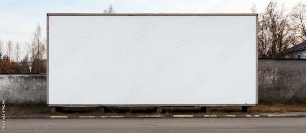 Poster Billboard on a street wall with space for your own text in banners and other elements for a copy space image.