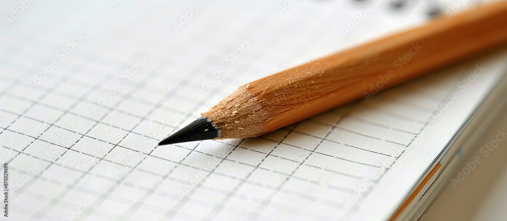 Poster Notebook with a pencil in a copy space image.