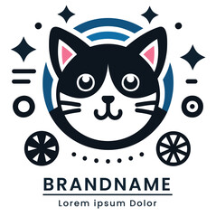 Cultural and traditional cat logo with a modern twist