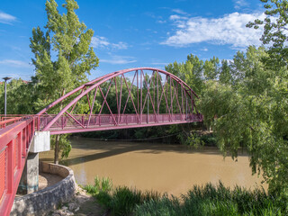 Aranda de Duero iron bridge in the province of Burgos