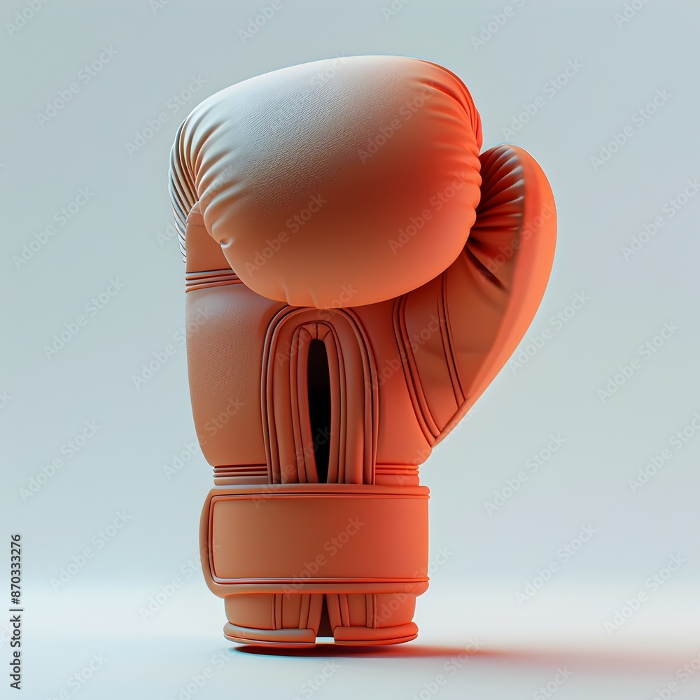 Aufkleber minimalistic 3d boxing glove icon with matte clay texture and soft gradient colors