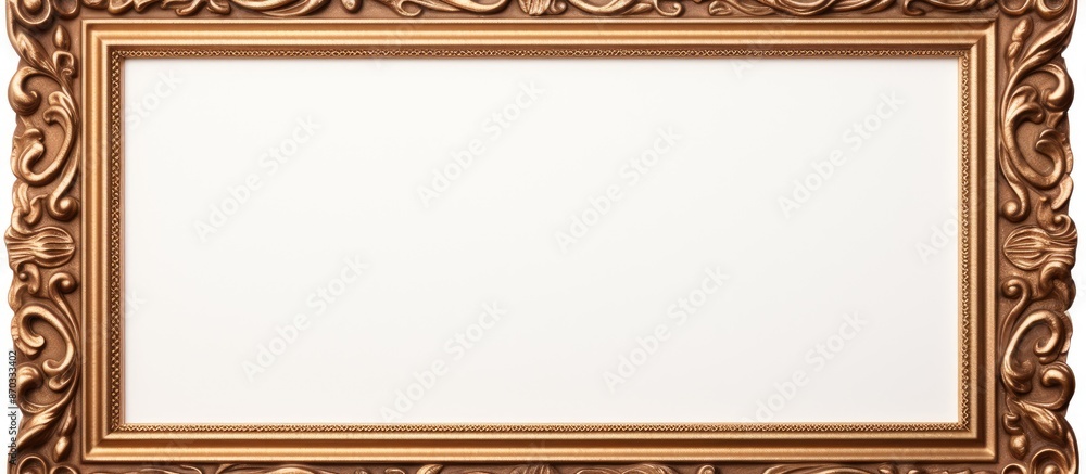 Poster A photo frame isolated on a white background with ample space for custom imagery - copy space image.