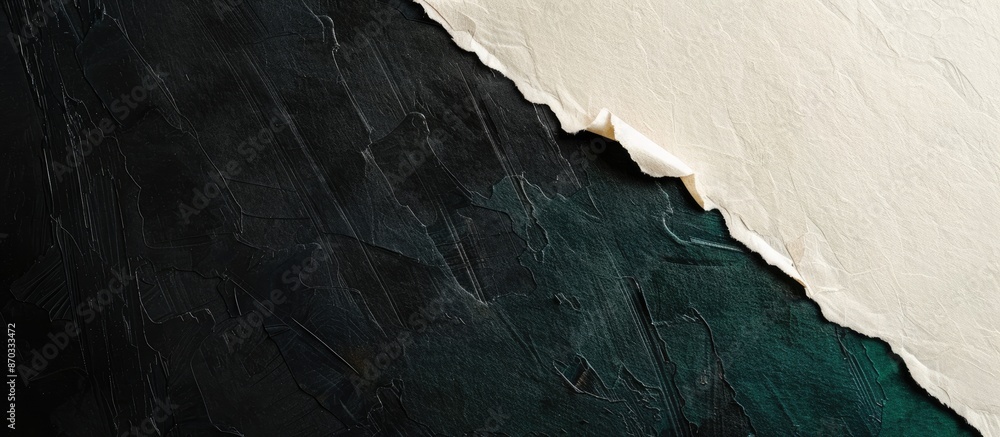 Aufkleber vintage abstract cardboard background in black with a white and emerald border, providing a presenta