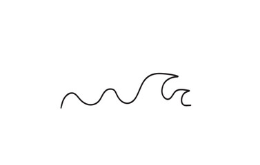 one continuous line drawing Sea wave vector illustration