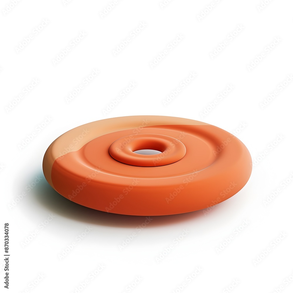 Aufkleber minimalist 3d discus icon floating on white background with smooth gradient colors