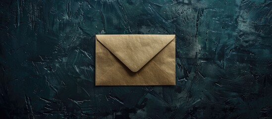 A mockup showcases a letter or envelope against a dark backdrop, symbolizing congratulations for various occasions, with room for your message. Ideal for a copy space image.