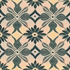 seamless repeat pattern; the texture of the fabric, knitted with Flowers and leaf