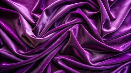 Fototapeta premium Purple Silk Fabric With Wrinkles.