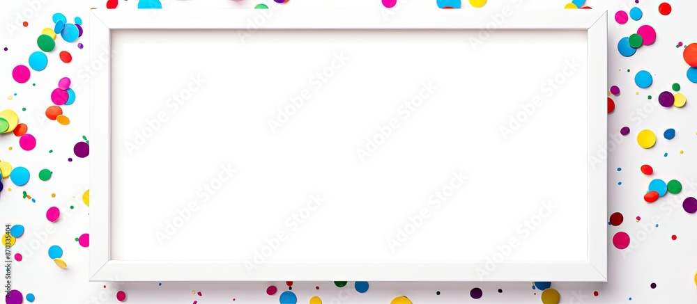 Aufkleber White background isolated photo frame with copy space image.