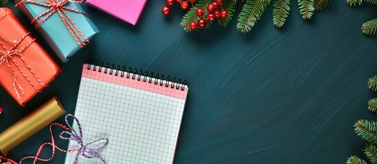 Wishing a Joyful Teacher's Day! Close-up top view of a notepad with a celebratory message, portraying holiday preparations. Ideal for conveying best wishes to loved ones and colleagues. Incorporating