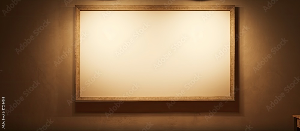 Aufkleber A thick photo frame with a blank interior, the image offers ample copy space bathed in the soft glow from the ceiling light.