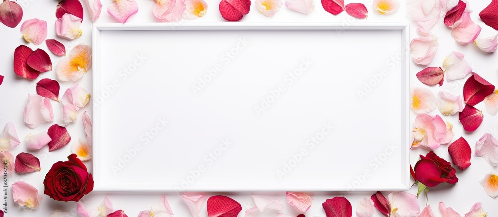 Aufkleber white background isolated photo frame with copy space image.