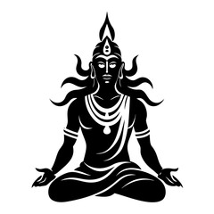 lord shiva logo icon Vector Illustration 