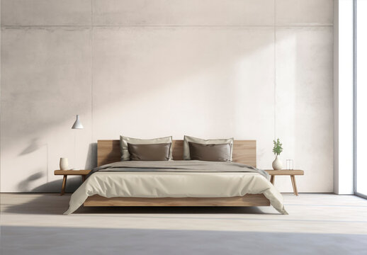 Bed Mockup With Generative AI