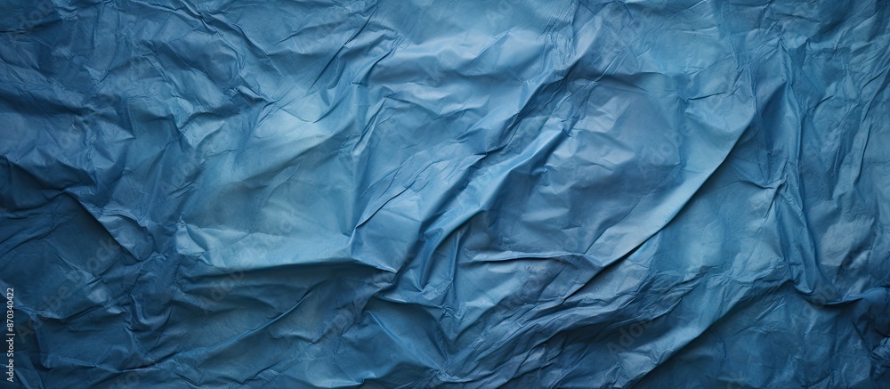 Poster textured background of crumpled blue grunge paper with copy space image.