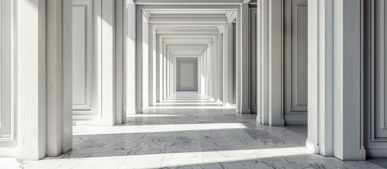 Obraz premium Concentric multiple doors perspective . with copy space image. Place for adding text or design