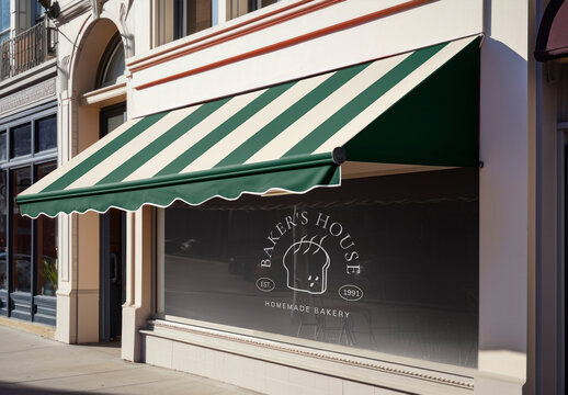Cafe Window Sign Mockup With Generative AI
