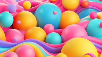 Dazzling 3D abstract fluid design in vibrant colors. Vector art for creative projects.